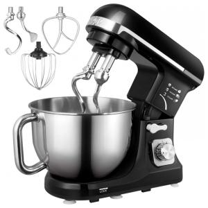 Batedeira de massa Aicok com tigela de aço inoxidável , preto