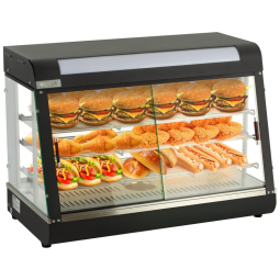 Vitrine Elétrica Profissional com 3 Bandejas e Fundo Iluminado, 110V 1200W VEVOR