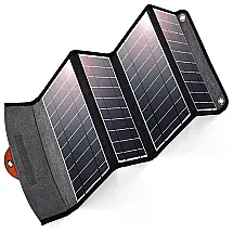 Powerbank Carregador Solar 14W Dobrável Impermeável Camping Nautica viagem Aventura