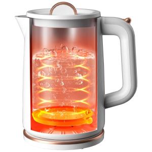 Chaleira Elétrica 1,8L com Desligamento Automático e Proteção Contra Fervura a Seco, 1500W, OLEGA, Branca