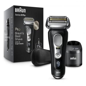 Barbeador Elétrico Masculino Portátil Braun 9460cc com Aparador de Barba ProLift e SmartCare de Limpeza, Preto