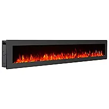 Lareira Elétrica de Embutir A32x152L com Controle Remoto e Chamas Multicolorida, 110V, GMHome, Preta
