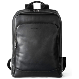 Sharkborough Mochila de Couro Capacidade Extra Preta