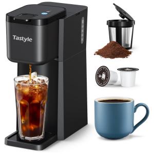 Cafeteira Compacta Quente e Gelada, de Dose Única com Função Autolimpeza, 110V, Tastyle, Preta