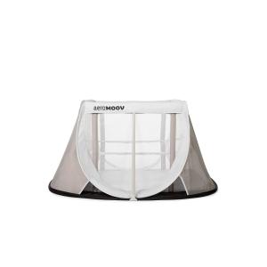 AeroMoov Instant Travel Crib Portable, Lightweight, Instant Setup Play Yard with Soft Mattress Certified Baby Safe White Sand