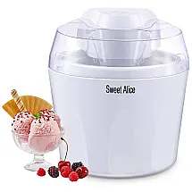 Máquina de Sorvete Sorveteira, 1,5 Litros, sem BPA, Branca, 110v, SWEET ALICE, Branco