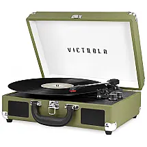 Vitrola Toca Discos 3 Velocidades, com Bluetooth, 45 RPM, 110v, VICTROLA VSC 550BT GRO, Verde