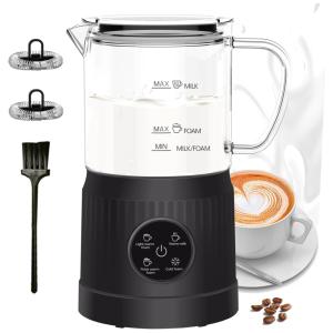 Espumador de Leite 4 em 1 Casimhu, com Aquecedor e Vaporizador de Leite, Tela de Toque LED, Revestimento Antiaderente, Aquecedor de Leite