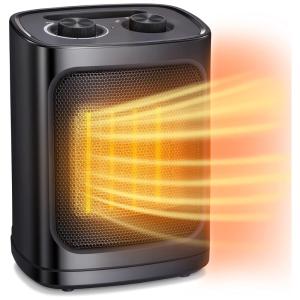 Aquecedor de Cerâmica Elétrico Portátil B, 3 Configurações, 1500W, 110v, ANTARCTIC STAR 3618 B, Preto