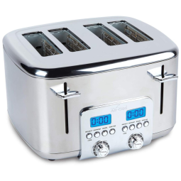 Torradeira Elétrica, Aço Inoxidável, 4 Fatias, 6 Níveis Sombra, 110v, ALL CLAD TJ824D51, Prateado