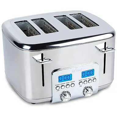 Torradeira Elétrica, Aço Inoxidável, 4