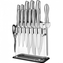 Conjunto de facas, conjunto de facas de cozinha de aço inoxidável de alto carbono 14 peças, conjunto de facas de chef super afiada