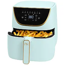 Paris Hilton Air Fryer 8 em 1, Capacidade de 5,7L, Sem PFAS, Tela Touchscreen, 1700W, Cor Aqua