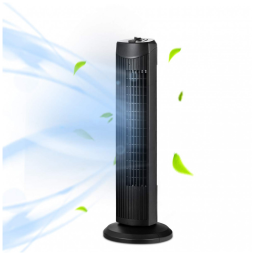 Ventilador de Torre Oscilante com 3 Velocidades, 110V 35W, GOFLAME, Preto