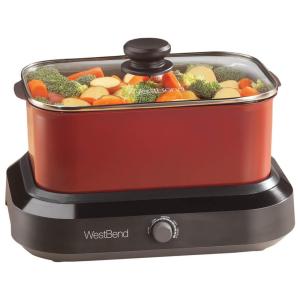 Panela Elétrica Antiaderente de 6L com Controle de Temperatura, 500W, 110V, WEST BEND 87906R, Vermelho