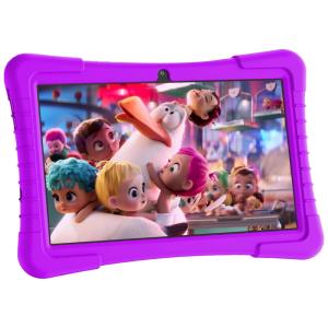 Tablet Infantil 10 Educativo com Controle de Pais, WiFi e Câmera Dupla, 2 GB 64GB, YOBANSE, Roxo