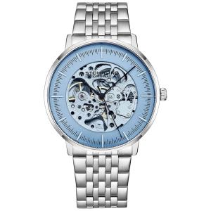 Relógio Masculino Analógico Automático com Pulseira em Aço Inoxidável, Modelo , STUHRLING 3994T, Azul