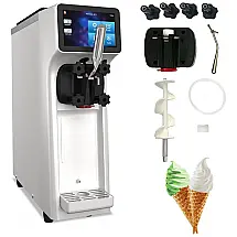 Máquina de Sorvete Soft Monosabor Comercial XPW 4,5L Alta Produção 1000W 110V Modelo BQL-9200ST Branco
