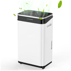 Desumidificador para Salas Grandes 6,5L com Mangueira de Drenagem, Desligamento Automático, Temporizador e Área 325m2, FREE VILLAGE, Branco