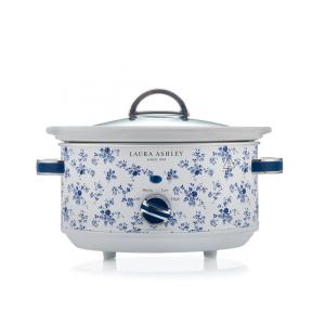 Panela elétrica de cozimento lento Laura Ashley 3,5L floral cuba cerâmica tampa de vidro 3 ajustes de temperatura 280W 110V