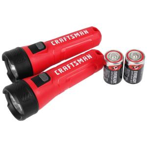 Lanterna de Led, 40 lumens, com 2 unidades e 2 baterias incluídas, CRAFTSMAN CMXLFAG67296, Vermelho
