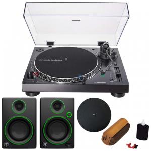 Toca Discos Analógico Audio Technica sem Fio com Sistema de Som Estéreo, Bandeja e Kit Limpeza