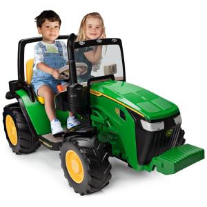Trator Elétrico Infantil 12V 2 Assentos John Deere Peg Perego Verde