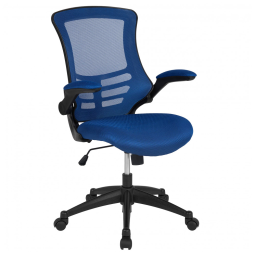Cadeira de Escritório Ergonômica Giratória com Suporte Lombar e Altura Ajustáveis, FLASH FURNITURE BL X 5M BLUE GG, Azul