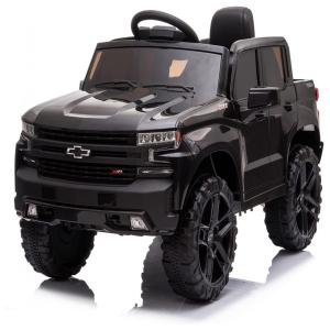 BISHE Carro, Carrinho Elétrico 1 Assento 12V, com Luzes de LED e Controle Remoto, Preto