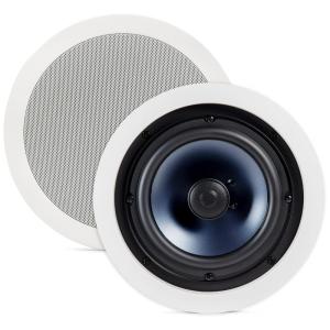 Par de caixas de embutir no teto Polk Audio RC60i 2 vias redondas 6,5" branco para ambientes internos e úmidos 50W