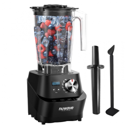 Liquidificador Profissional 1,8L com Display LCD e Lâminas de Aço Inoxidável, 110V 750W, Nuwave, Preto