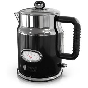 Chaleira Elétrica Retrô, 1,7L, Aço Inoxidável, 110v, RUSSELL HOBBS KE5550BKR, Preto