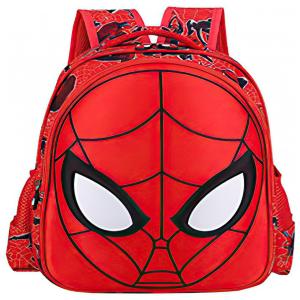 Mochila Escolar Infantil 40cm Ucqqerw Homen Aranha para Meninos e Meninas, Vermelha