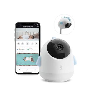 Babá Eletrônica Inteligente com Câmera 2K UHD Tela Dividida Conversa de 2 Vias, Simshine, Branca