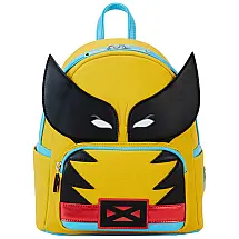 Mochila com Tema do Wolverine, Zíper, Bolsos Laterais e Alças Traseiras Ajustáveis para Crianças de 12 Anos ou Mais, Loungefly, Amarela
