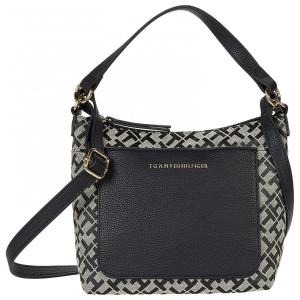 Tommy Hilfiger Bolsa Feminina em Couro Sintético, Cinza