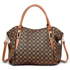 ELDA Bolsa Feminina de Ombro com Alça Superior, Marrom