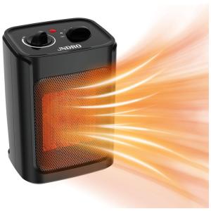 Aquecedor Portátil de Ambiente JNDRO 1500W/750W, Ventilador de Cerâmica Silencioso, Termostato, Aquecimento de 18,5m² Interno