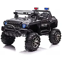 Carro, Carrinho Elétrico 2 Assentos 12V, com Luzes de LED e Controle Remoto, FREDDO, Preto