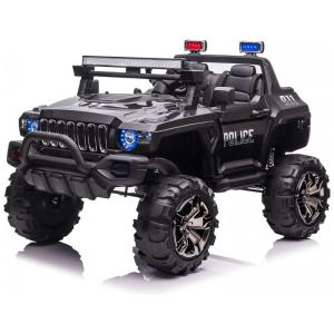 Carro, Carrinho Elétrico 2 Assentos 12V, com Luzes de LED e Controle Remoto, FREDDO, Preto