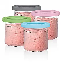 CREAMi Pints 4 Pack. Compatible with NC299. NC300s NC350s Series CREAMi Ice Cream Makers