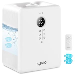 Umidificadores de Ar Frio e Quente 6L Ideal para Bebês, Cobre até 70 m2, 110V, Syvio SY H001, Branco