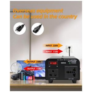 Transformador Conversor de Voltagem LVYUAN 500W Preto Step Up/Down 110-120V/220-240V com Tomada US e Universal VTUS-500 120V