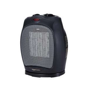 Aquecedor Elétrico Portátil Silencioso com Termostato Ajustável, 1500W 110V, Amz DQ1928 Y, Preto