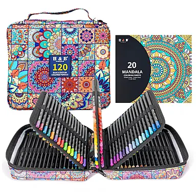 Conjunto 120 lápis de cor