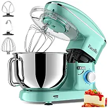 Batedeira Elétrica de Bancada 6.5 Litros 6 Velocidades em Aço Inoxidável, 110V 660W, Facelle, Verde