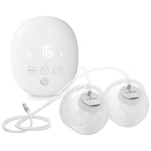 Bomba Tira Leite Dupla Elétrica Recarregável com 3 Modos e 16 Níveis de Sucção, Branca, COPOL, Branco