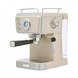 Máquina de Café Expresso 1.5L 20 Bar em Aço Inoxidável com Vaporizador de Leite, 110V 1350W, HADEN