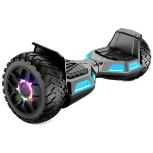 SISIGAD Hoverboard Off Road com Alto Falante Bluetooth, Luz LED, 220V, Preto