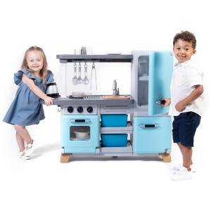 Cozinha de Brinquedo Interativa com Luzes, Sons e 23 Acessórios para Crianças de 2 Anos ou Mais, Step2, Azul